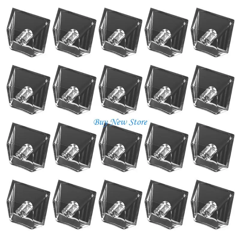 

20CE 20Pcs Transparent PC Keycaps Mechanical Keyboards Keycaps Blank Backlit Keycaps for Switches Mechanical Keyboards