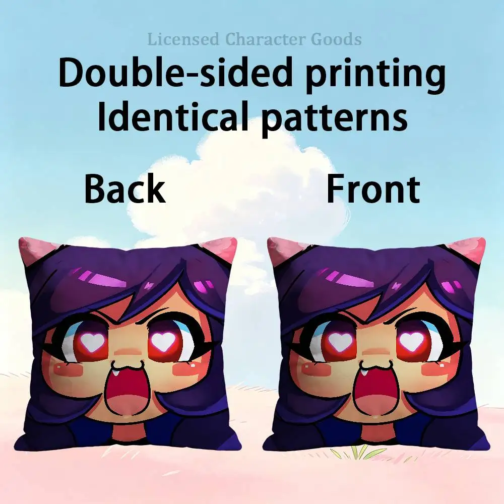 A-Aphmau M-Meows 30x30 65x65 40x40 45x45 50x50 cm Fade Resistant Throw Pillow Cover Pet Friendly Patio Sofa Decor