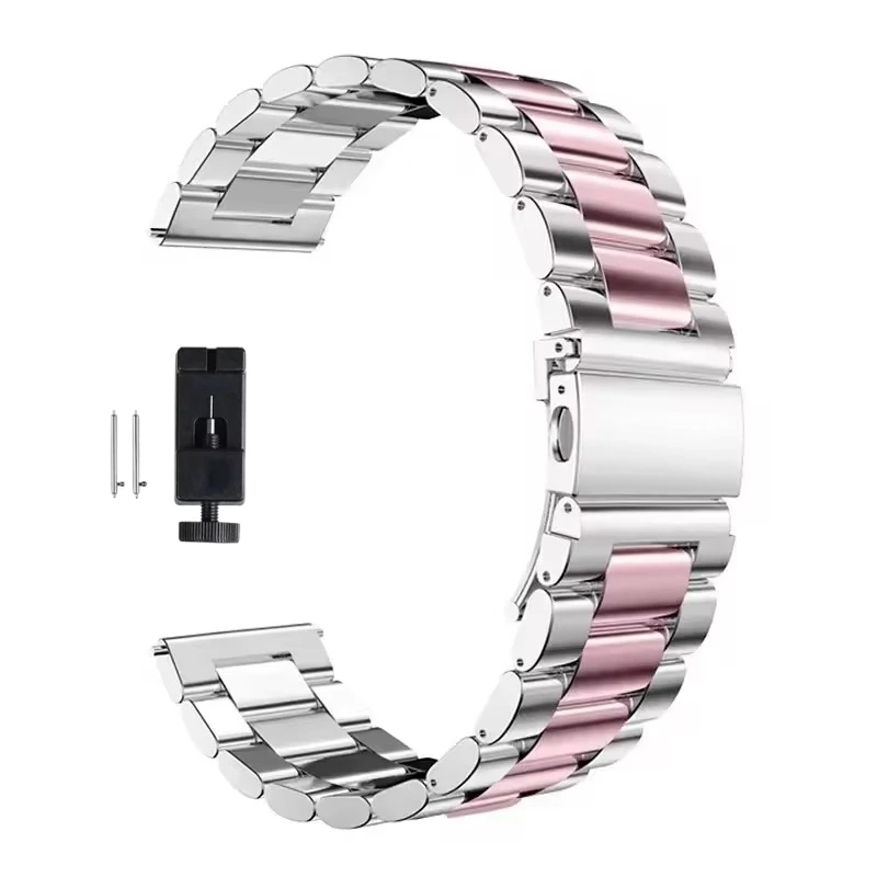 22 mm 20 mm Metallarmband für Samsung Galaxy Watch 7 6 5 4 40 mm 44 mm 46 mm 5Pro 45 mm Edelstahlarmband für Amazfit Bip Huawei GT4.
