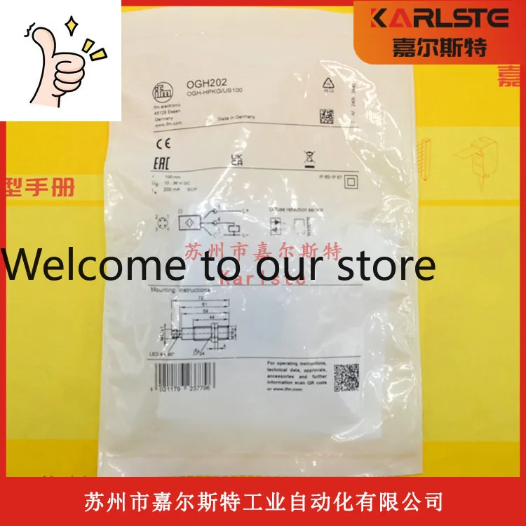 New Original OGH202 OGH-HPKG/US100 Germany Ifman IFM Diffuse Reflection Photoelectric Switch Bargaining