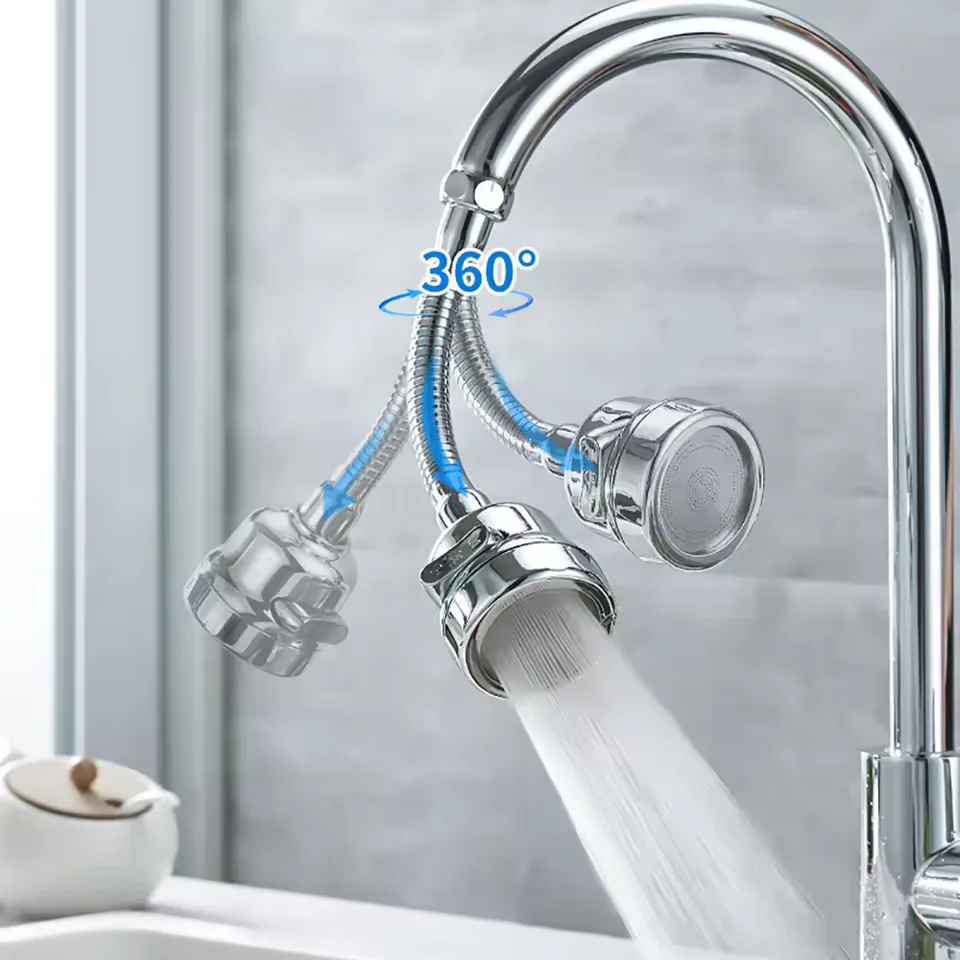 Universal Kitchen Faucet Shower Extender Filter 360 Rotation Extension Tube Nozzle Adapter Sink Swivel Tap Head for Water Saving