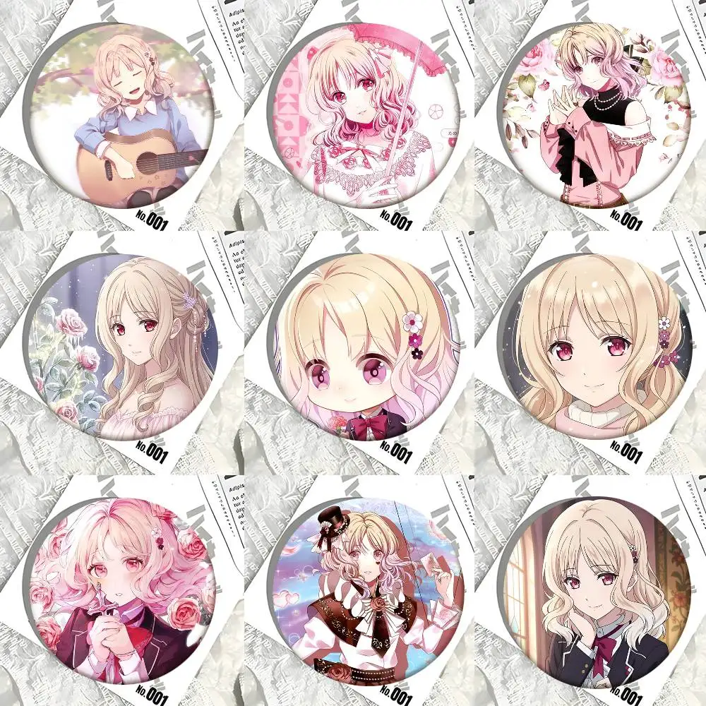 Anime Diabolik Lovers Komori Yui Round Badge Creative Brooch Clothing Backpack Accessories Lapel Pin