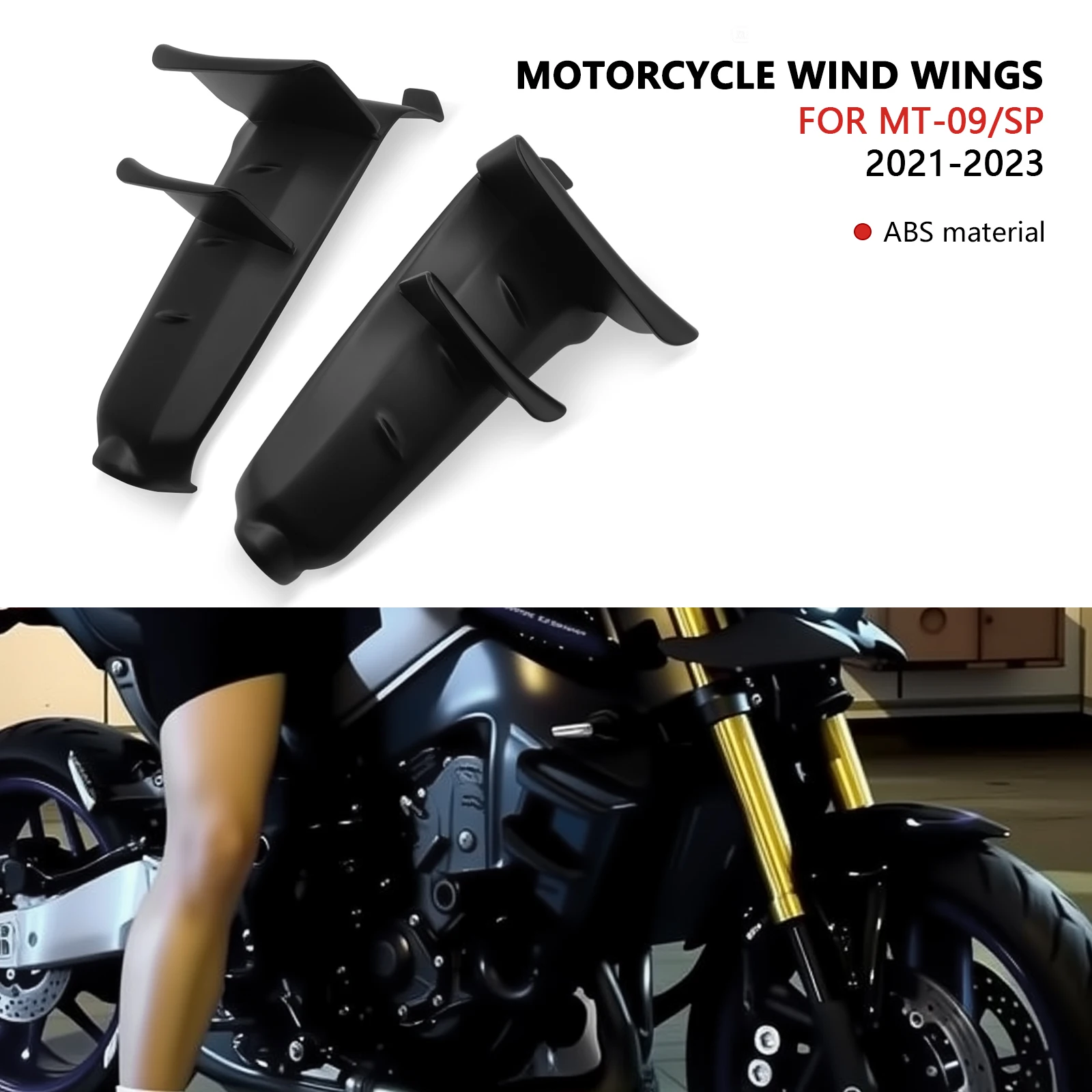 

MT09 Side Wing Side spoiler FRONTAL SPOILERS Front spoiler Lower spoiler flank accessories For MT-09 MT09 SP 2021 2022 2023