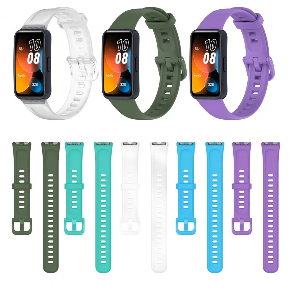 Comfortable Watch Strap Durable Waterproof Soft Tpu Watch Strap Strap Case for Band 8 Adjustable Length Multi Holes