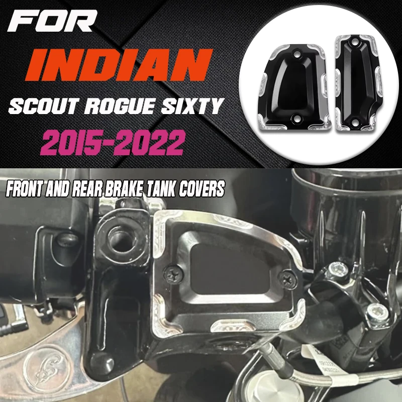 

New Motorcycle Front Rear Brake Fluid Reservoir Cap Aluminum Master Cylinder Cover Engine Oil Cap For Indian Scout Sixty Bobber