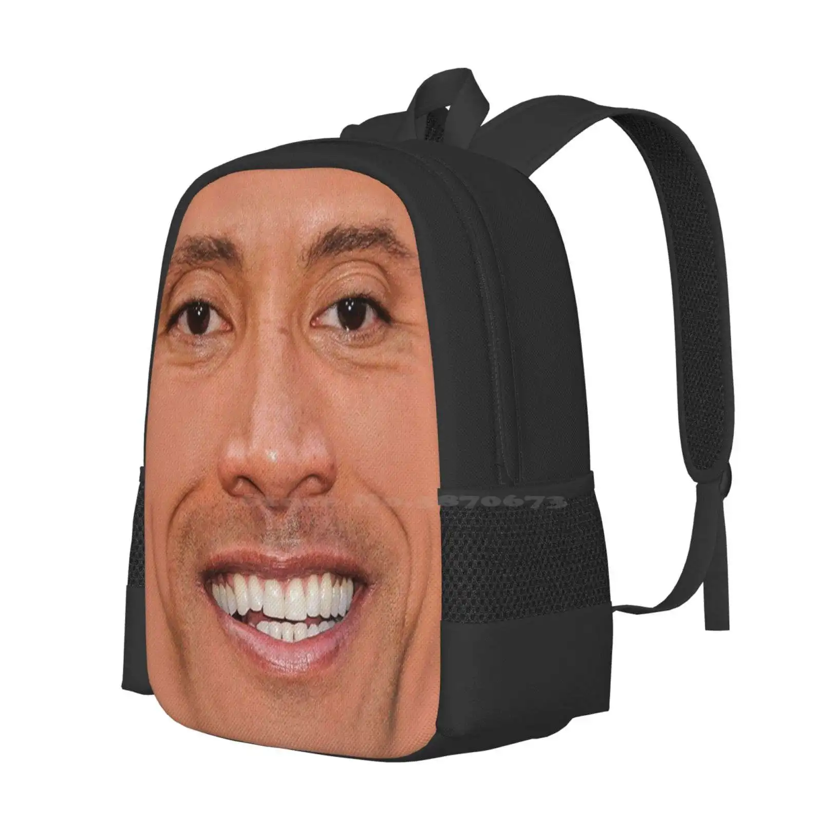 Dwayne School Bags Travel Laptop Backpack Dwayne Johnson Wrestling Wrestler Fighter Fighting Adult Swim Funny Memes Trendy