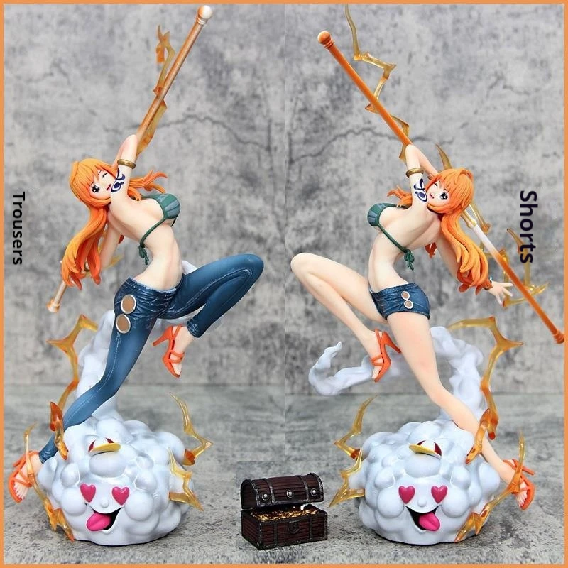 One Piece 28cm Nami Anime Figures Gk Action Figurine Sexy Model Statue Pvc  Deco Collectible Ornament Desktop Room  Toys Doll