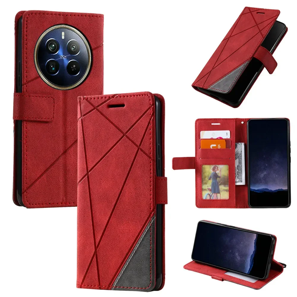 Realme 13 12 11 Pro Plus 5G 4G Flip Case Leather Business Wallet Magnet Funda Realme 12 Case Phone Realme13 12X 11X Book Cover