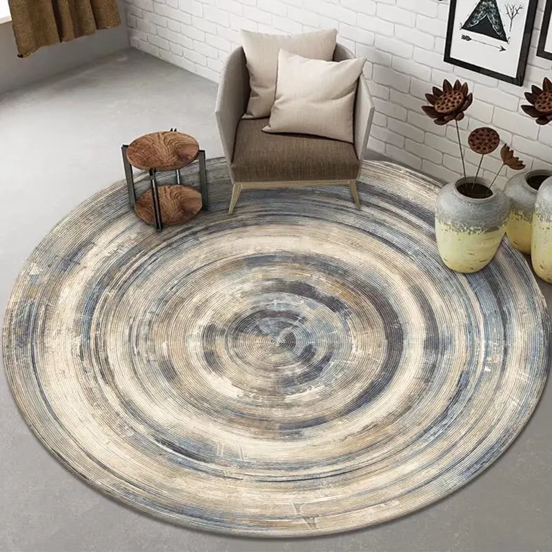 Tappeti rotondi di arte astratta per tappeti divano del soggiorno tappeto di grandi dimensioni Ins arredamento della camera da letto tappeto sedia