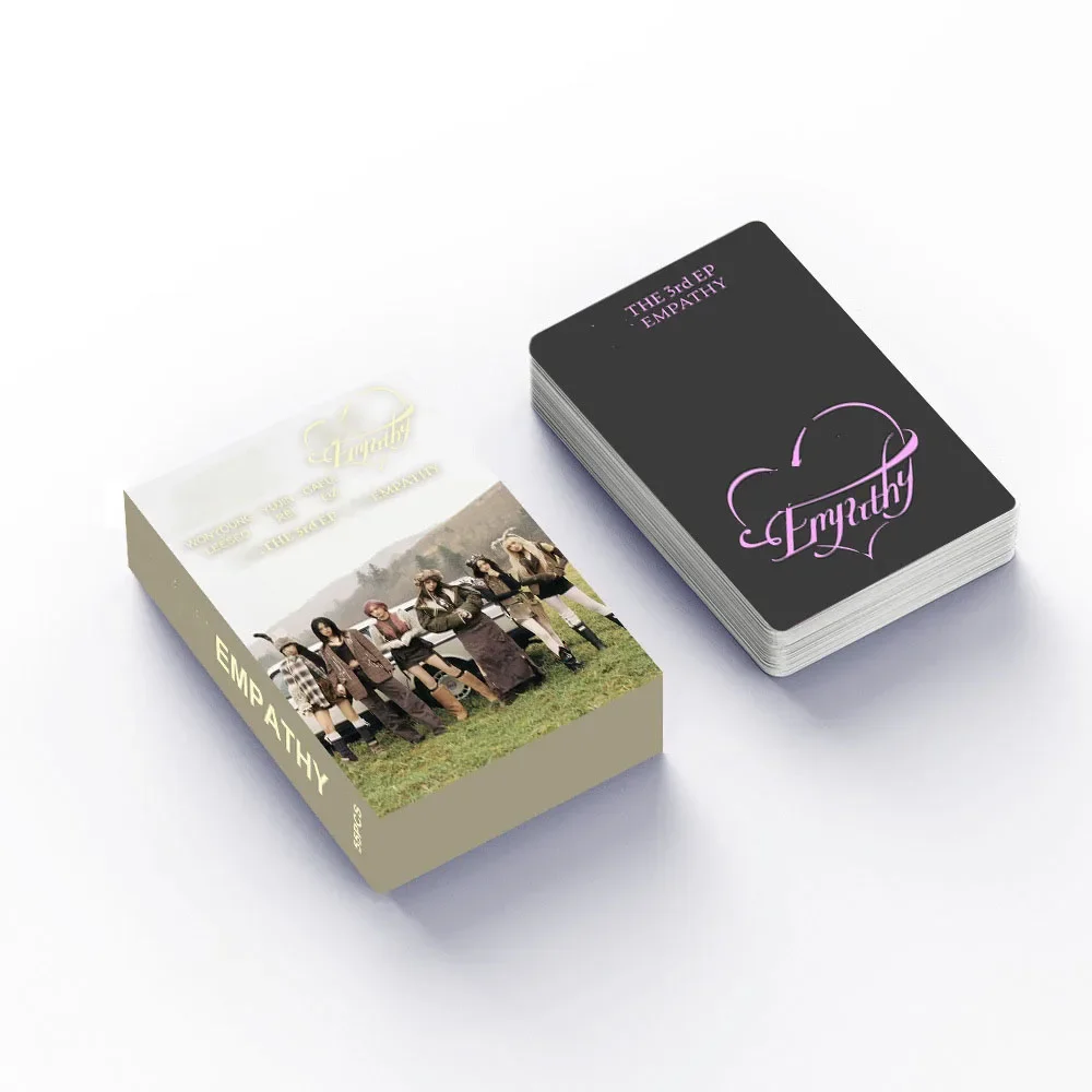 

55 шт./компл. фотокарточки KPOP REBEL HEART WonYoung Leeseo REI Mini3 Empathy в штучной упаковке, LOMO Card Gaeul YuJin LIZ, подарки для фанатов