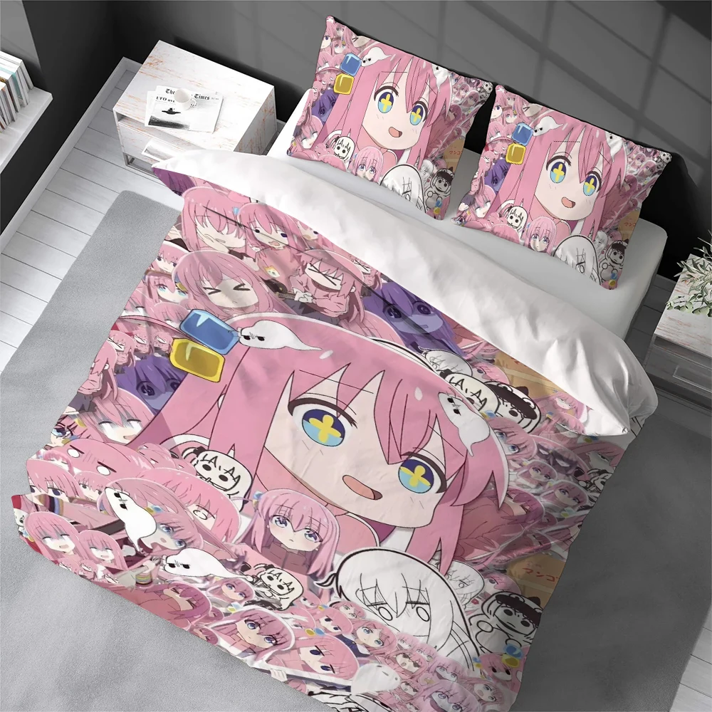 

Bocchi the R-Rock Duvet Cover Set Soft Wash Bed 3 Piece Summer Comfortable Student Dormitory Home Baby Bedding Best seller