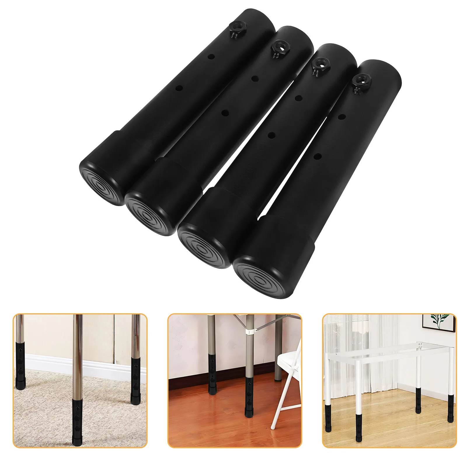 4pcs-versatile-table-leg-extenders-adjustable-height-steel-rubber-folding-table-risers-stable-straight-curved-legs-for-desk