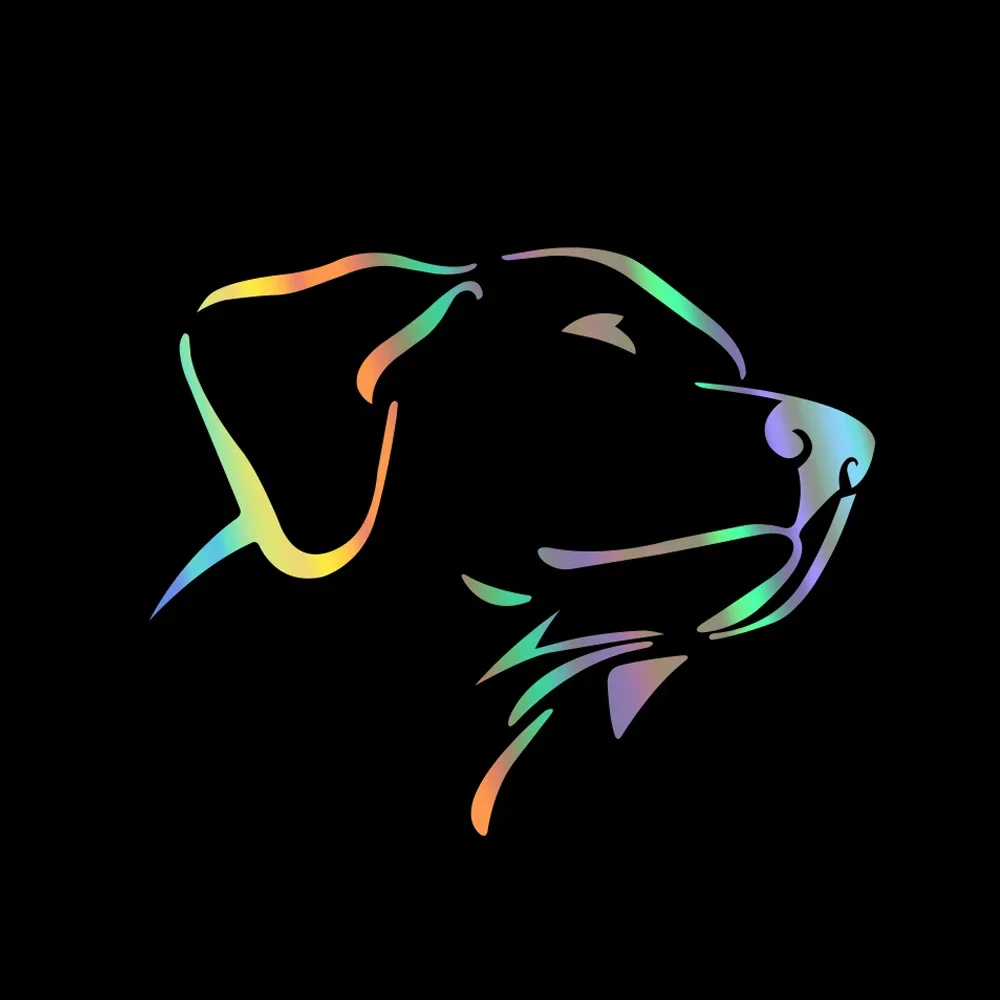 14x12cm Labrador Car Reflective Sticker Auto Vinyl Film Cute Dog Decal For Vehicle Windows Motorcycle Laptop Auto Accessories
