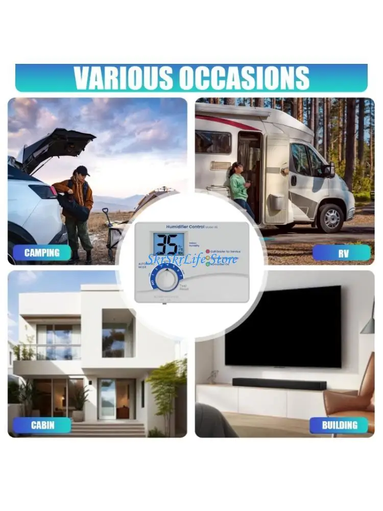 E65E Upgrades 60 Type Fully Automatic Digital Control Humidifier with Outdoor Temperature Sensors for Intelligent Home