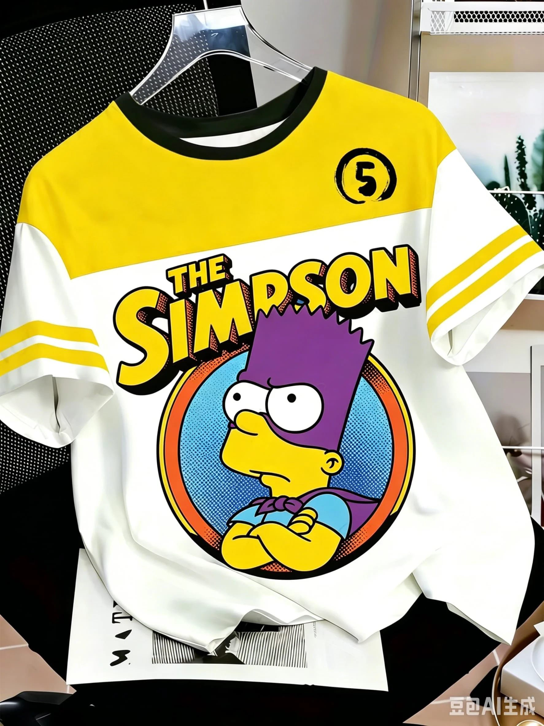 2026 The Simpsons Cartoon Grafik Bedrucktes Jersey Casual Streetwear Top Modisches Y2k T-Shirt Sommer Herren- und Damen-T-Shirts – Detail 3