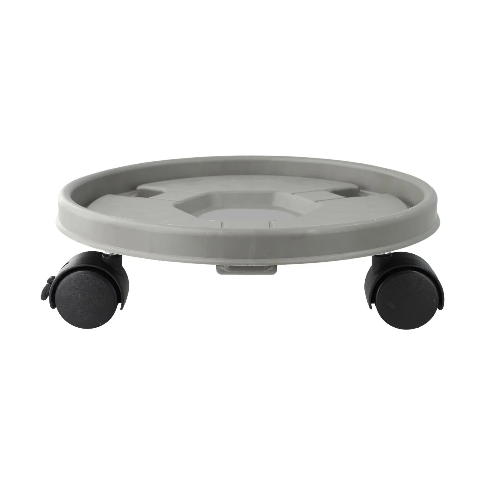 Plant Container Support Base With Modular Wheel Assembly Allowing Quick Attachment And Detachment Without Tools