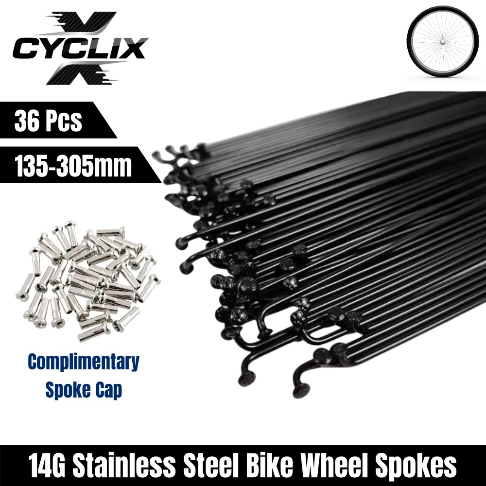 

High Quantity 14G Stainless Steel Bicycle Spokes Various Diameter Black J-Bend Spoke Various Sizes Available