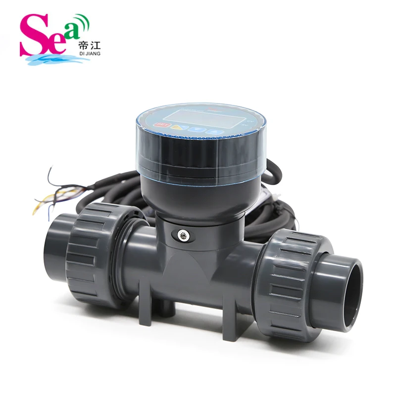 DN80 LCD Turbine Flowmeter 4-20mA Modbus Output 90mm PVC Water Flow Meter 100-3000L Flow Counter Paddle Wheel Flow Meter