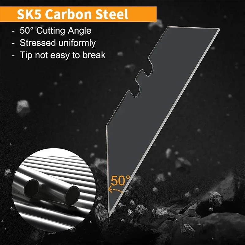 10/30/50Pcs Trapezoid Utility Knife Blades Set Steel Material DIY Art Craft Special Cutter Replacement Tool