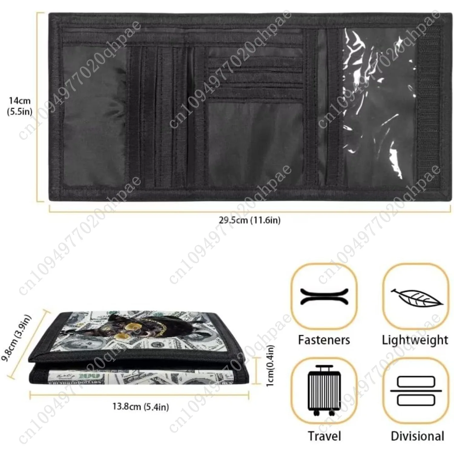 محافظ للأولاد من COEQINE للأطفال من عمر 9 إلى 18 عامًا، محافظ بنمط دولار المال مع حامل للعملات المعدنية للرجال الصغار الصغار #5