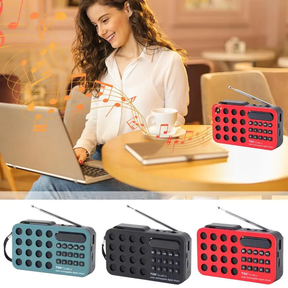 

Solar Charging Multi-band Radio Radio Manual Frequency Modulation Outdoor Portable Bluetooth Card Radio