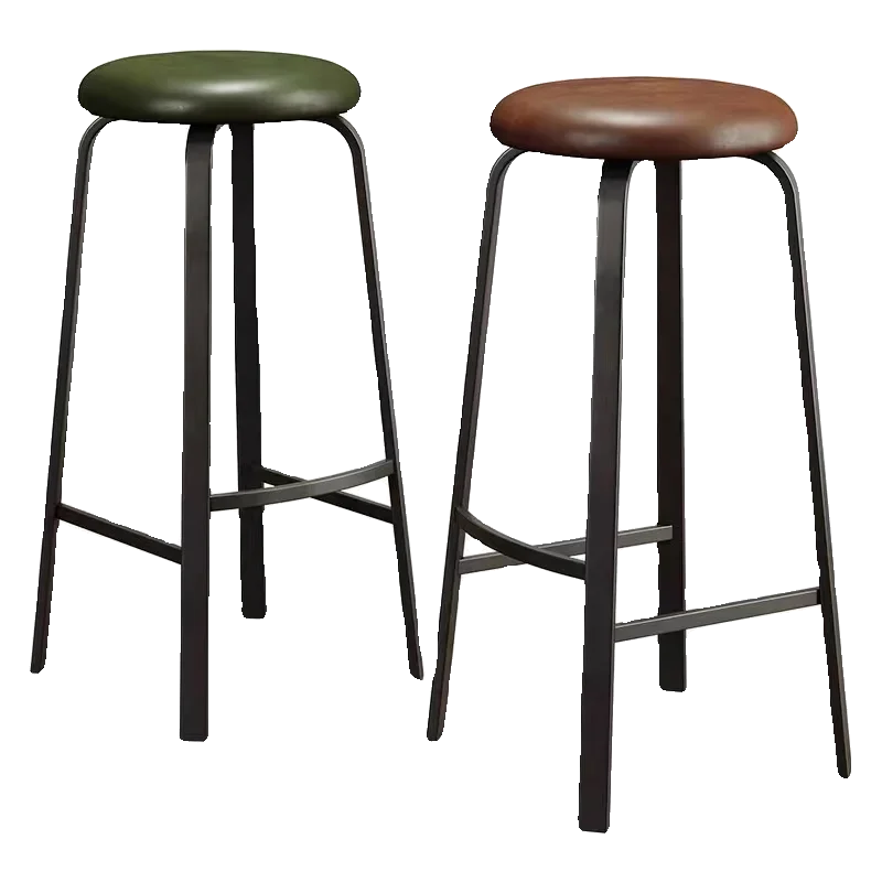 

Bar chair Modern simple round stool Milk tea shop high chair KTV cashier front desk Home bar stool