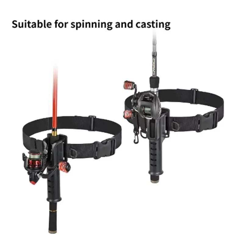 

Portable rod holder fishing gear accessory with adjustable waist fishing rod insertion device fishing accessories tool outdoor