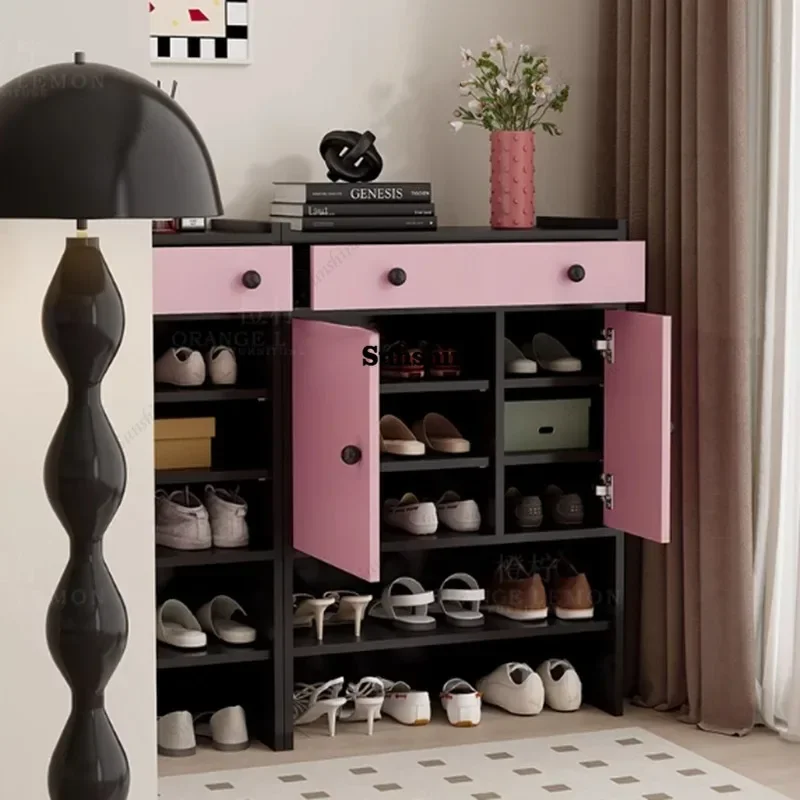 

Hallway Storage Shoe Rack Entryway Designs Living Room Cabinet Multifunction Shoe Rack Narrow Vertical Sapateira Home FurnitureY