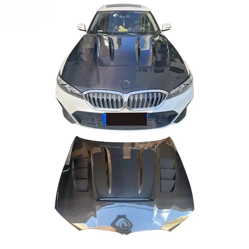 Vented Hood Darwin Style Dry Carbon Fiber Engine Hood Direct Fit High Quality Car Parts
