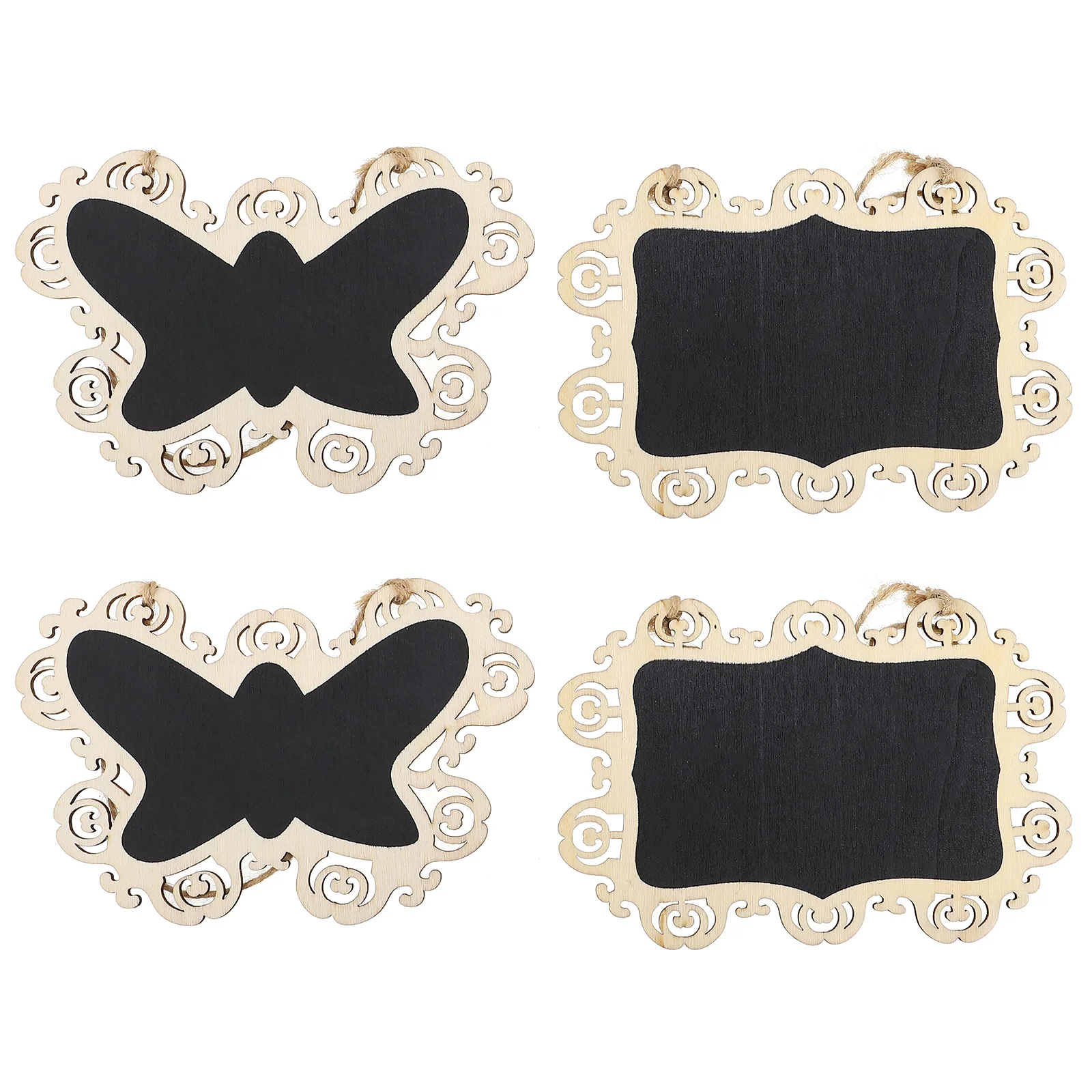 4 قطعة حافة مجوفة معلقة السبورات لوحات السبورة الخشبية العملي قابل للمسح رسالة مذكرة لوحات للملاحظات اليومية #2