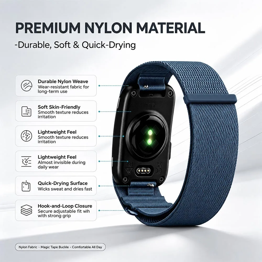 Nylon-Bizepsband für Garmin Cirqa Smart Band Armband, Verstellbares Ersatz-Armband/Handgelenksband, leicht für Cirqa Garmin Armband – Detail 5