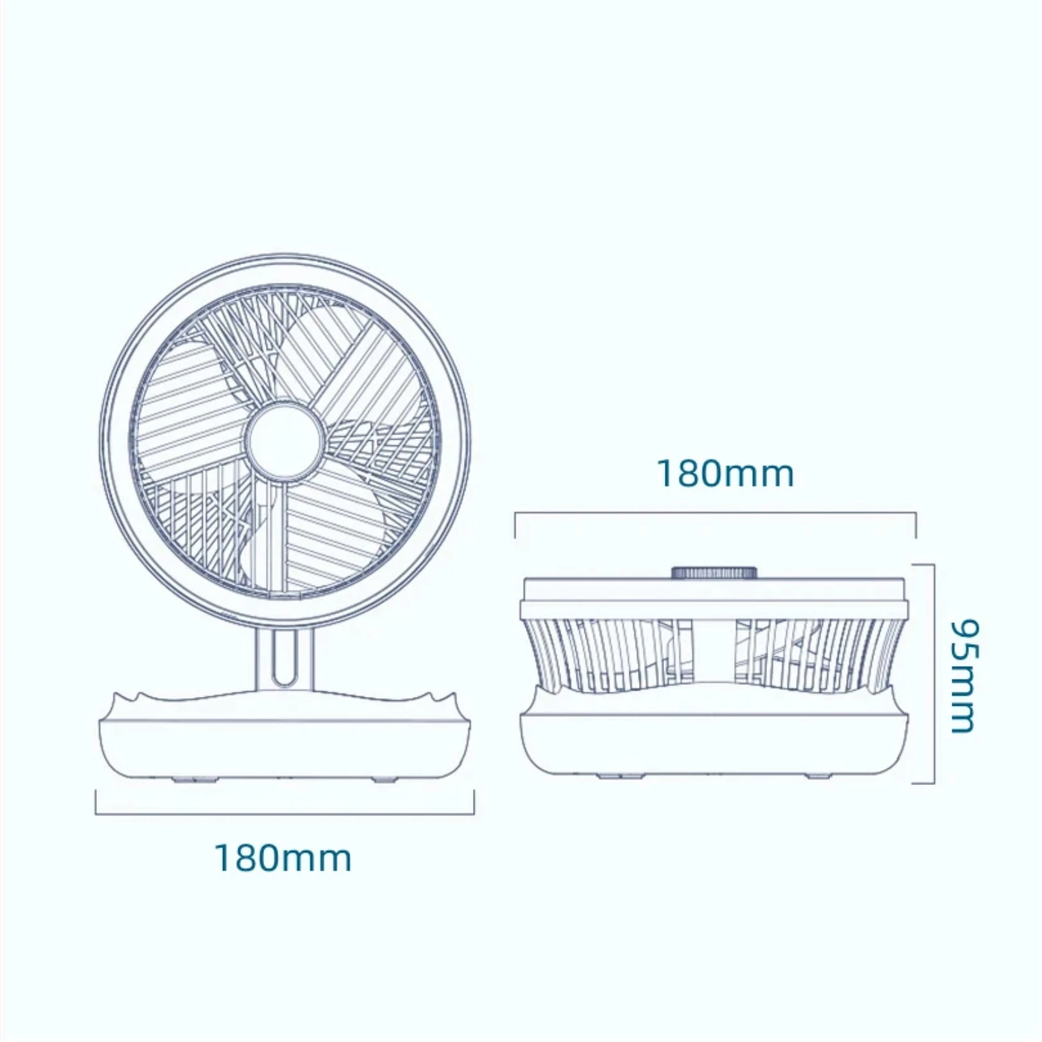 Ultimate Portable Folding Fan with LED Lamp - Compact, Efficient, and Multifunctional Design for Ultimate Convenience and Comfor