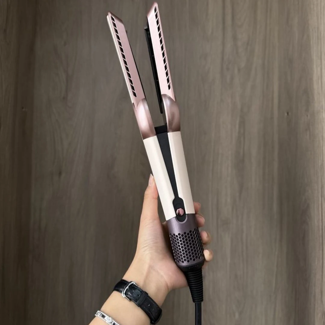 

Luxury Brand Designer 2 IN 1 Professional Hair Straightener & Hair Dryer Heat-Up Hair Flat Iron