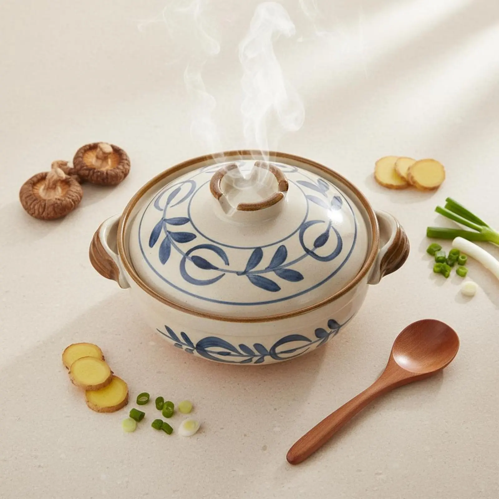 

Japanese Design Clay Pot High Temperature Resistant Japanese Donabe Pot Clay Stockpot Stovetop and Oven-Compatible Multifunction
