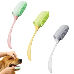 Dog Finger Toothbrush Dual Color 360º Dog Tooth Brushing Kit Bad Breath Tartar Teeth Care Tool Dog Cat Cleaning Supplies