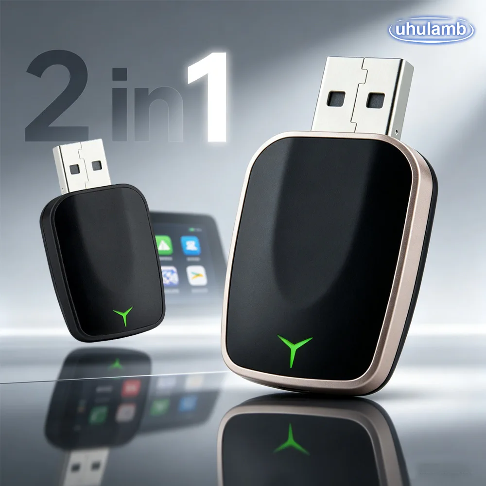 

2026 New Adapter 2in1 Mini CarPlay Box Wired To Wireless CarPlay Android Auto Smart Box Bluetooth Connect Plug&Play For 98% Cars