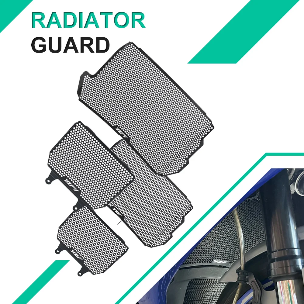 

2023 YZF R1 R1M Motorcycle Accessories Radiator Guard Grille Cover Oil Cooler Protection For Yamaha YZFR1 YZFR1M 2015-2025