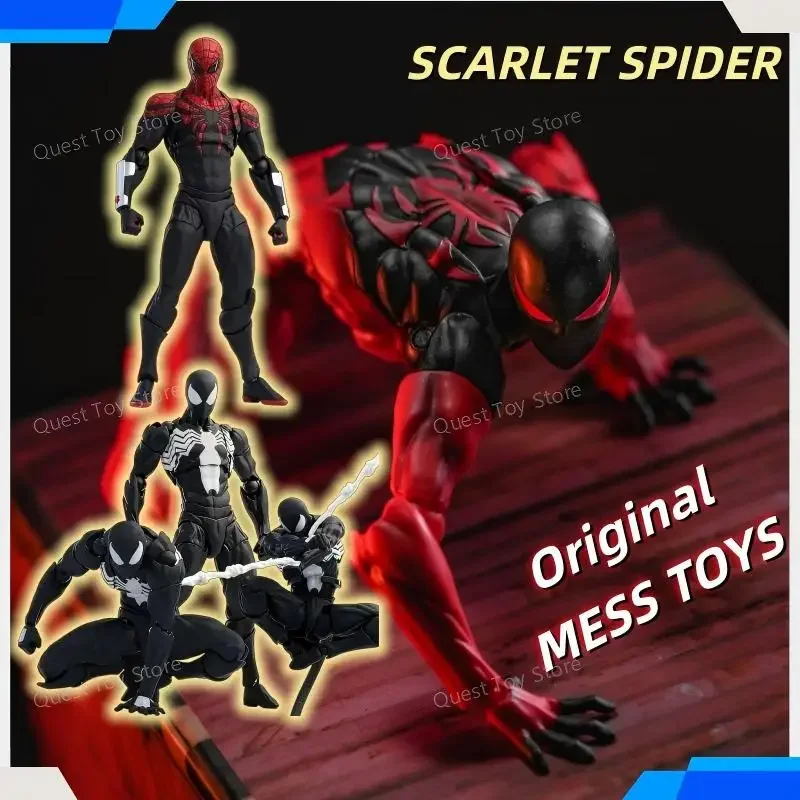 

（in Stock）Mess Toys Superior Spider-Man Figurine Model PVC Black Red Spider Man Toy Collect KO Action Dolls For Collection Gift
