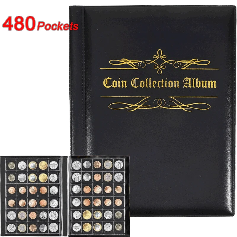480 Coin Collectible Organizer Memorial Album Collector's Book Convenient Storage Display Coin Display Organizer for Collectors