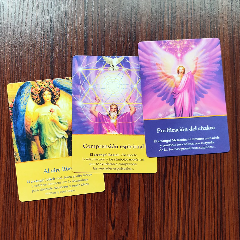 Spanish Archangel Oracle Cards Decks Keywords with Meaning on the Cards Tips Angels Prophet Prophecy Divination