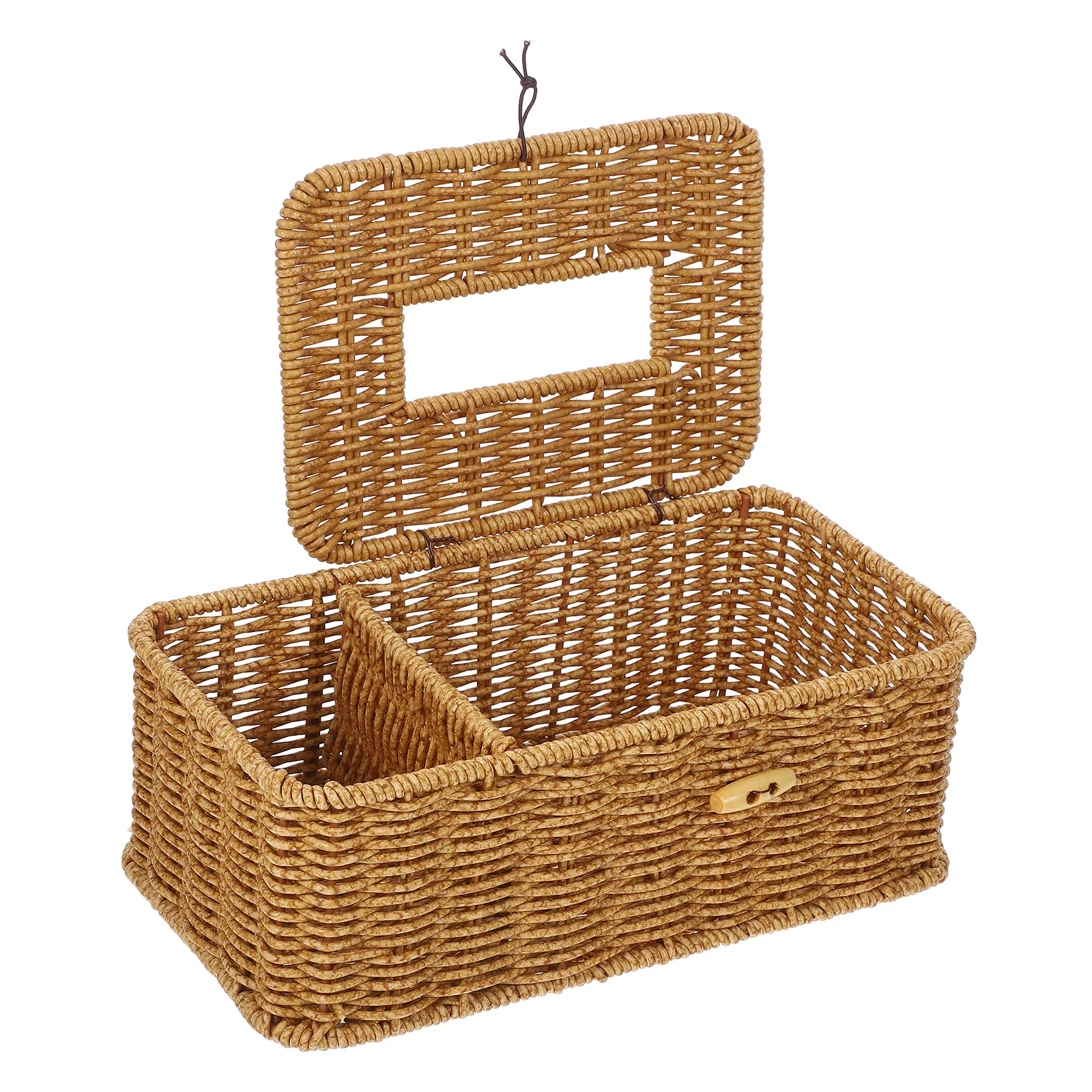 

Imitation Rattan Tissue Box Lightweight Storage Organizer Office Car Decor Imitation Rattan Tissue Box