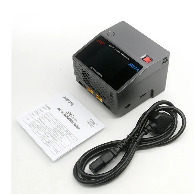 SkyCityFPV HOTA S6 AC 400W 15A DC 2X325W 채널 스마트 배터리 충전기 방전기 레이싱 드론 RC 쿼드콥터 Type-C 출력 45W