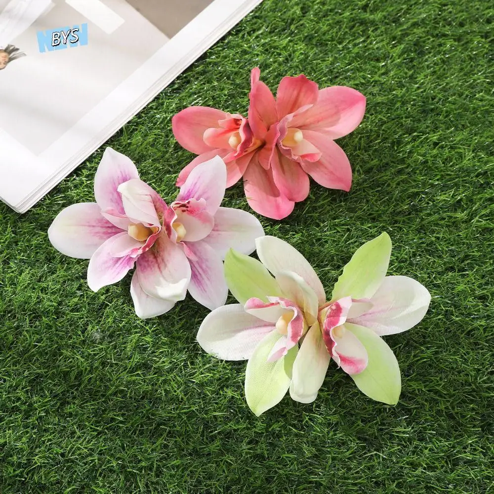 

Cloth Orchid Flower Hairpin Bohemia Ponytail Clip Simulation Flower Duckbill Clip Barrettes Wedding Headdress