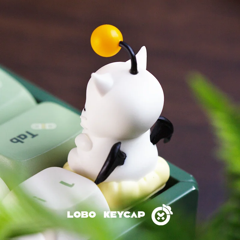 Персонализированная механическая клавиатура Final Fantasy Moogle может заменить колпачки для клавиш с героями мультфильмов Esc, материал из смолы, индивидуальные периферийные подарки