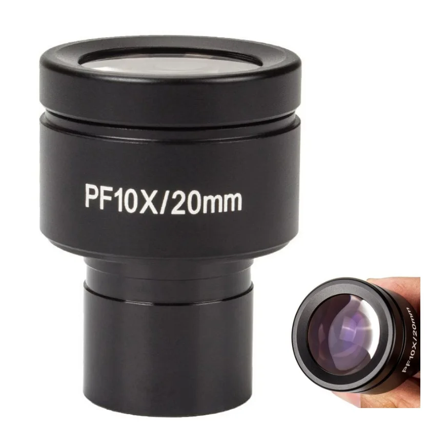 

10X 18mm 20mm Biological Binocular Microscope Eyepiece Plane Cocular Wide Angle Eye Glass Ocular Lens 23.2mm Mount for Lab XSP