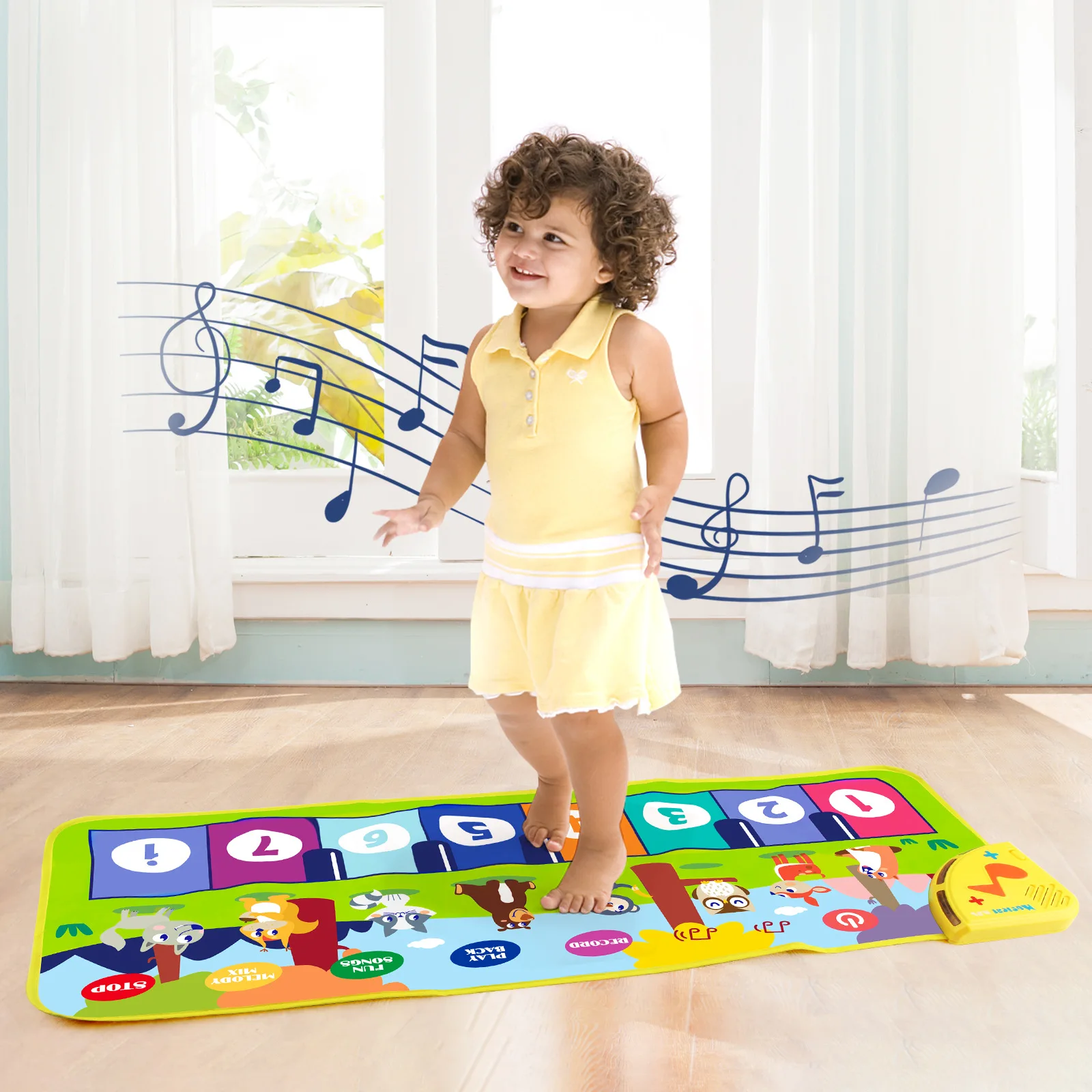 

Электронный музыкальный ковер 110x36 см, клавиатура, детский игровой коврик для фортепиано, ранние развивающие игрушки, детский игровой коврик, подарок