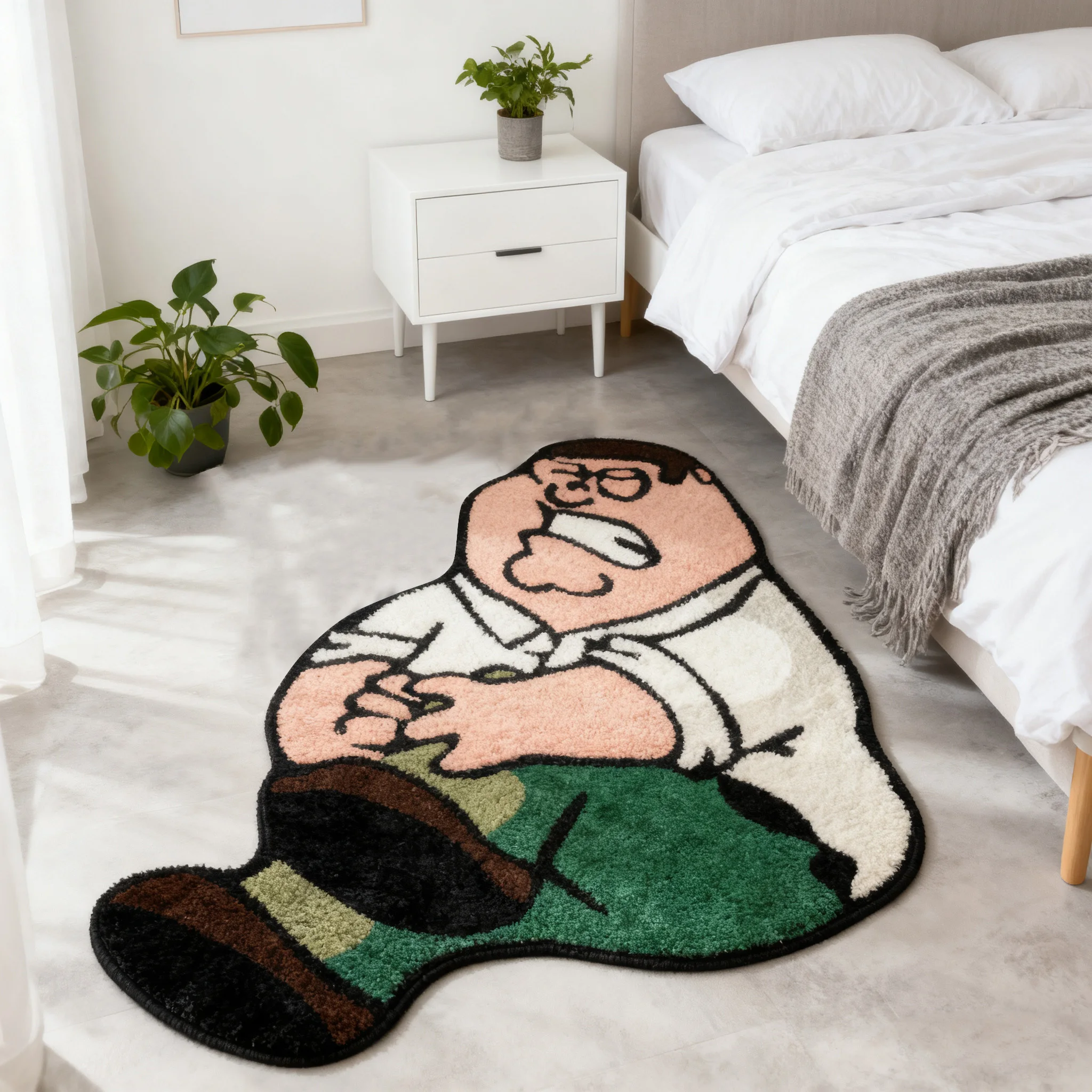 VIKAMA Creative Cartoon Carpet, Children's Room Decoration, Soft and Comfortable Living Room and Bedroom Mat, Home Decoration