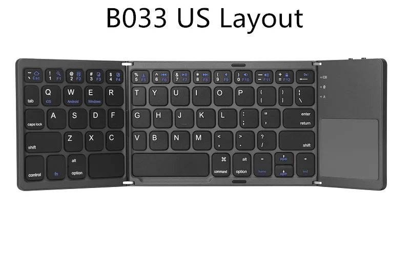 LSDB033plus Hot Sale Portable Foldable Keyboard Slim Keyboard Wireless Language Folding Keyboard Slim