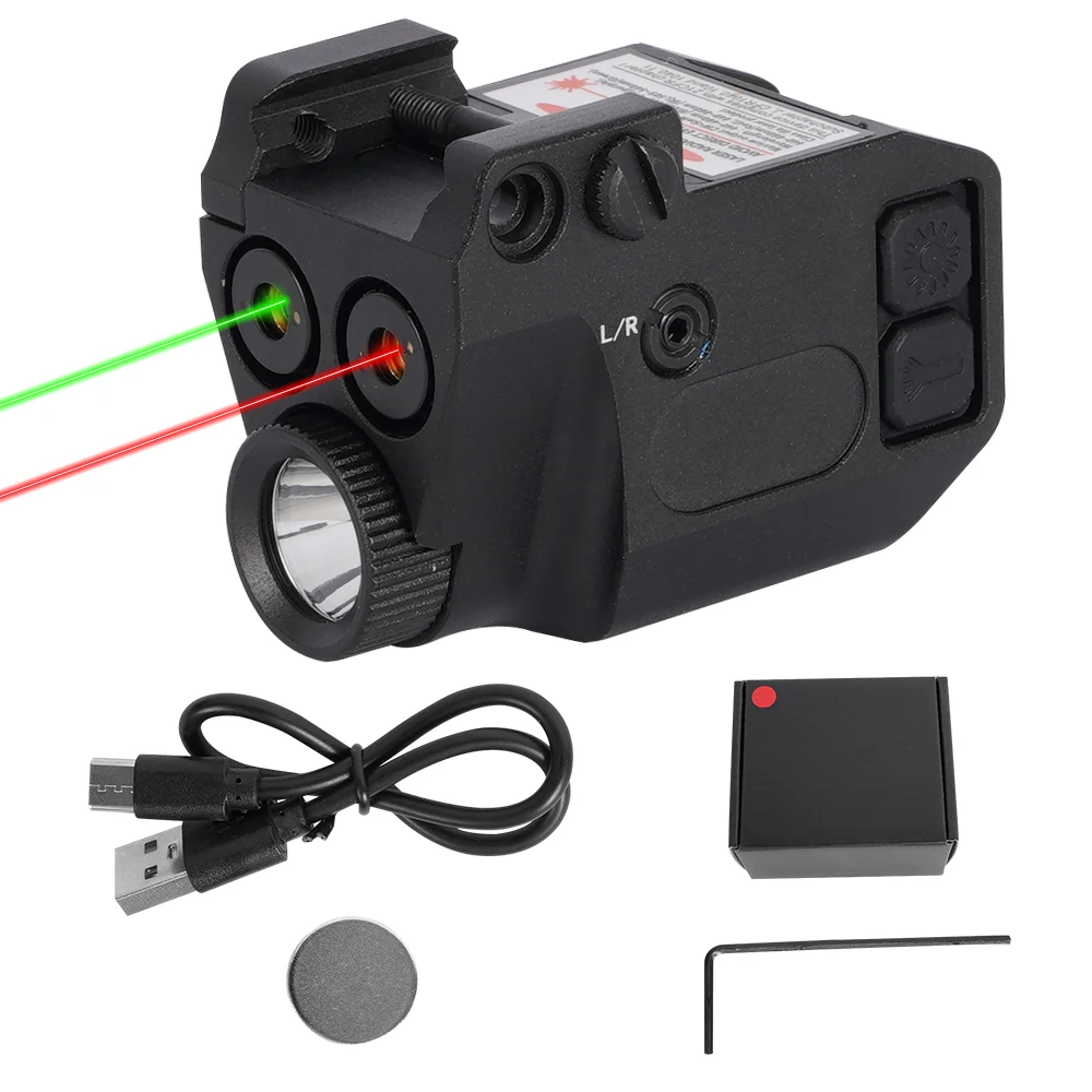 

1077 Charging Dual Laser Sight Light Sight Compatible for Sports And Outdoor Use