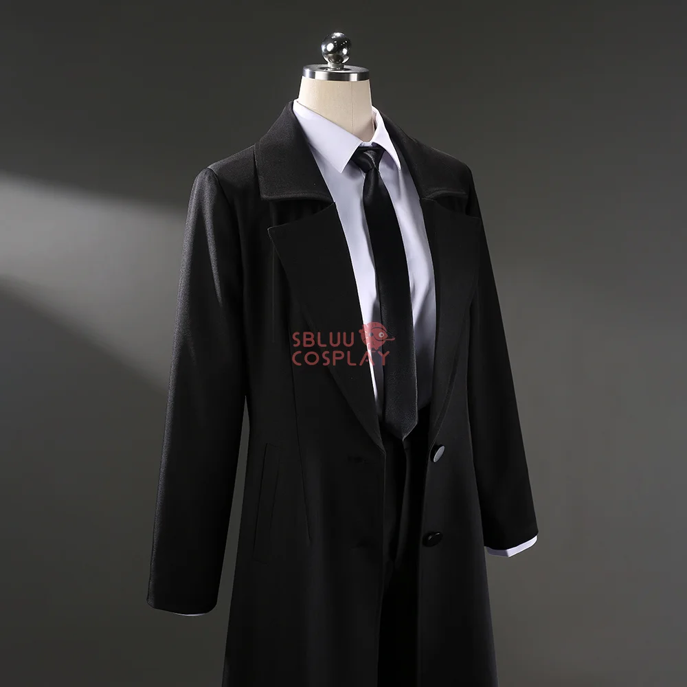 

SBluuCosplay Makima Cosplay Costume Black Trench Shirt Tie Pants Black Suit Uniform Halloween Christmas Gift